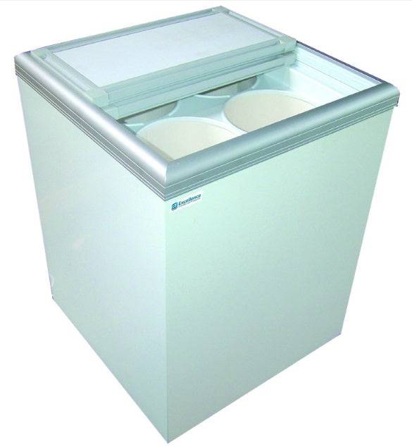 Excellence Industries ISL-5G 24 12 Solid Lid Ice Cream Freezer, 6.0 Cu Ft.