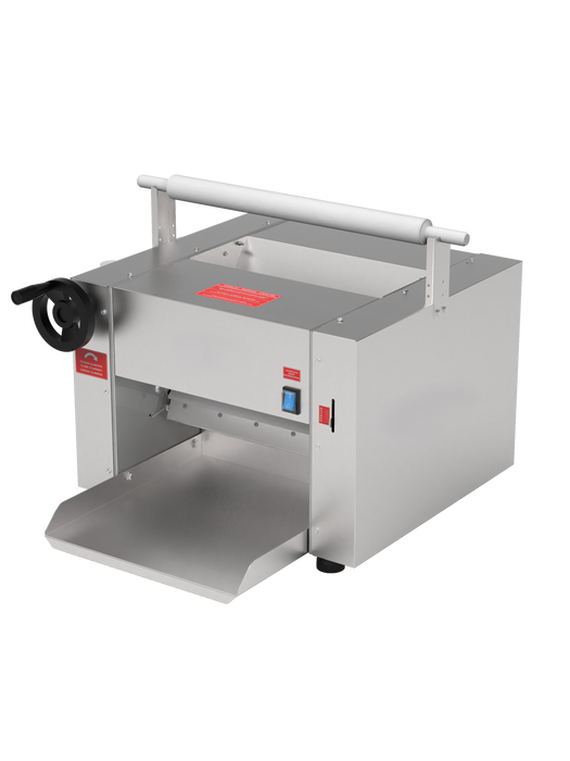AMPTO CLM-390 Dough Roller & Sheeter table top. 16'' roll width. 16 lbs dough capacity.