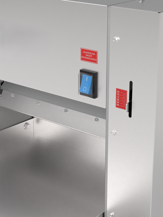 AMPTO CLM-390 Dough Roller & Sheeter table top. 16'' roll width. 16 lbs dough capacity.