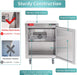 Commercial Undercounter Freezer, WESTLAKE 28" Single Door Stainless Steel Lowboy Cooler Worktop Freezer 6.3 Cu.ft