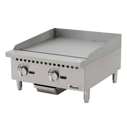 Migali C-G24 24″ Wide Manual Countertop Griddle, 60,000 BTU - Top Restaurant Supplies