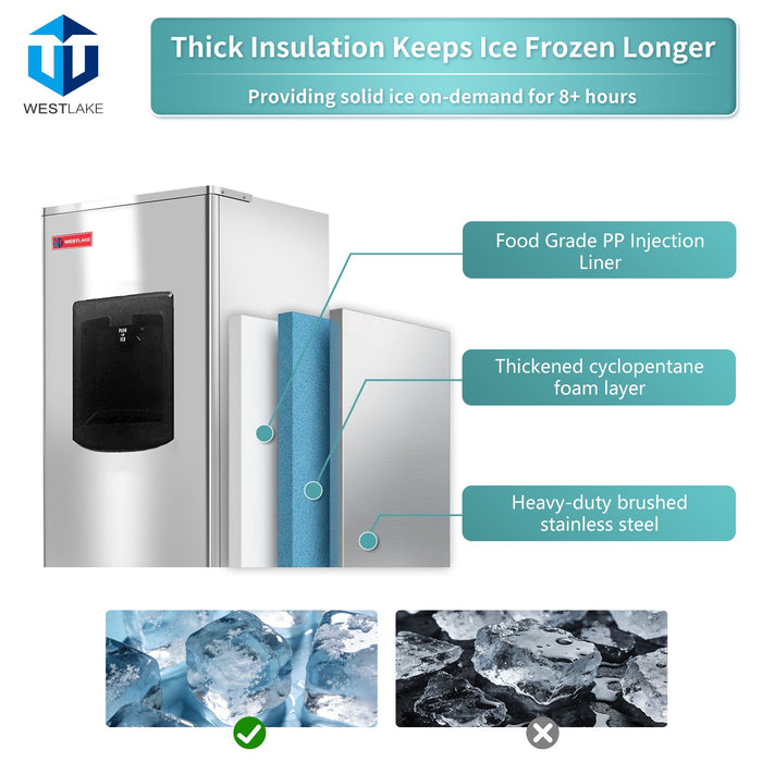 WESTLAKE Commercial Touchless Ice Dispenser 220 lb | HD-220B