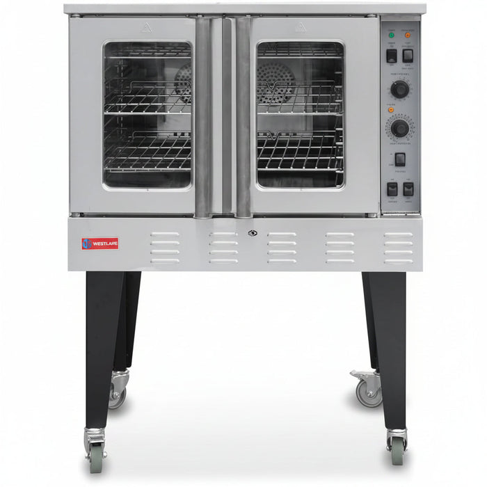 WESTLAKE Commercial Gas Convection Oven 39" Single Deck Full Size 60, 000 BTU Stainless Steel | GCO511