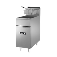 Asber AEF-50S NG 50 Lbs. Stainless Steel Natural Gas Fryer - 114,000 BTU - Top Restaurant Supplies