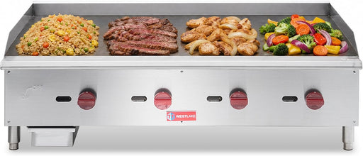 WESTLAKE Commercial Gas Griddle 48" 4-Burner 120,000 BTU Stainless Steel |  EGG-48S - Top Restaurant Supplies - Commercial Gas Griddle - Westlake Kitchen