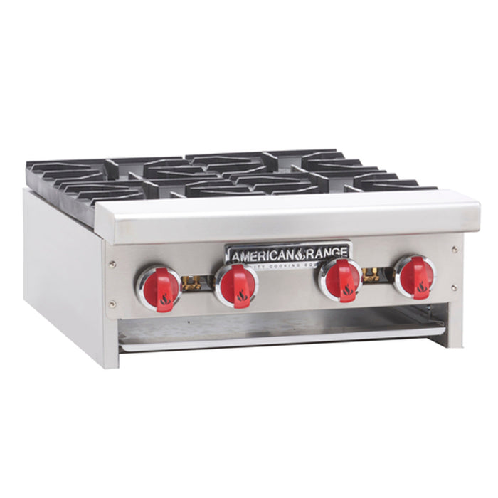 American Range ARHP-48-8-LP 48" W Stainless Steel Countertop Liquid Propane 8 Burners Hotplate - 256,000 BTU