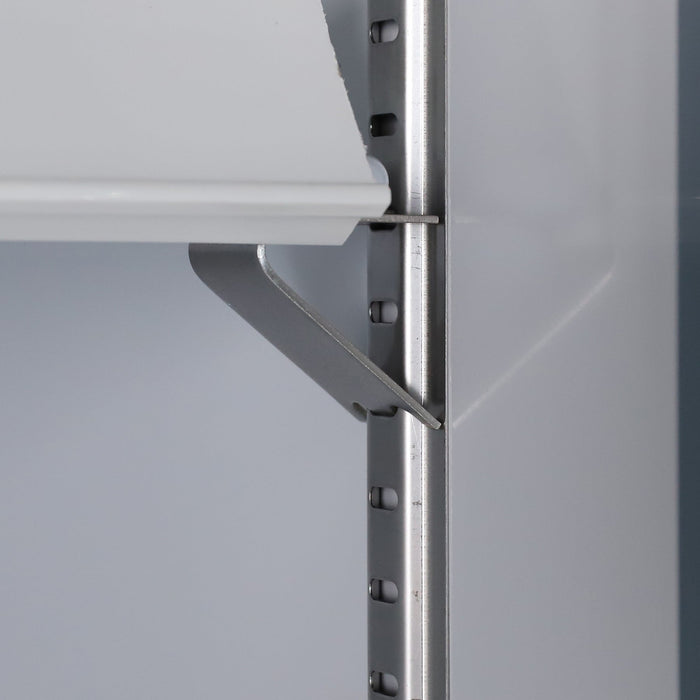 Maxx Cold MXM2-36RBHC Narrow Width Glass Door Merchandiser Refrigerator, Double Door, Black - Top Restaurant Supplies