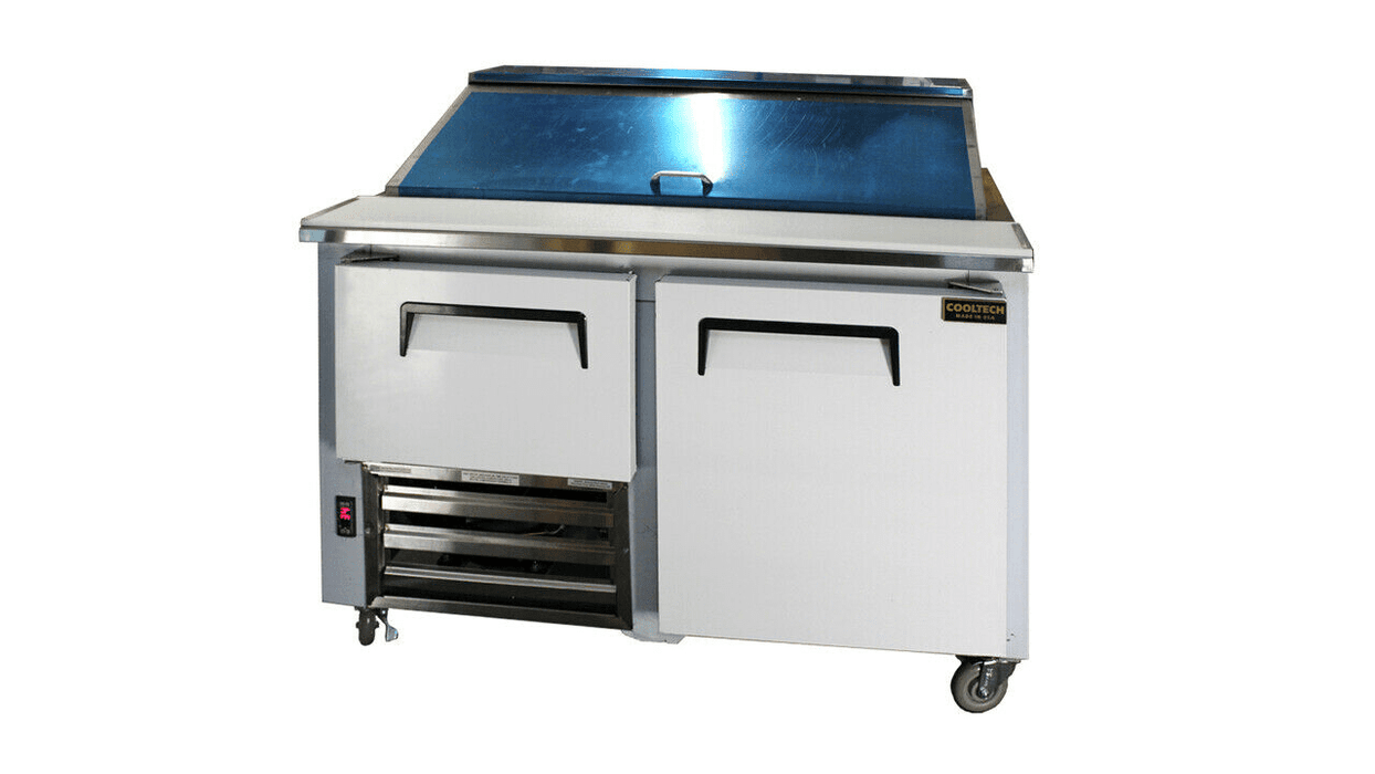 Cooltech CTR-48BM 1-1/2 Door Refrigerated Sandwich Prep Unit 48” - Top Restaurant Supplies - Refrigerated Sandwich Prep - Cooltech