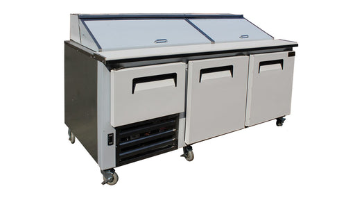 Cooltech CTR-72BM 2-1/2 Door Refrigerated Sandwich Prep Unit 72” - Top Restaurant Supplies - Refrigerated Sandwich Prep - Cooltech