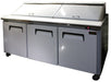 Cooltech CTR-72BMB Refrigerated 3-Door Sandwich Prep Table 72” - Top Restaurant Supplies - Sandwich Prep Table - Cooltech