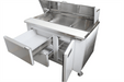 Cooltech CUST-48BMBD Custom 48” Sandwich Prep Table With Two Drawers - Top Restaurant Supplies - Sandwich Prep Table - Cooltech