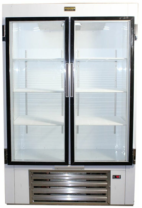 COOLTECH CTR-48PG 48” BEER SODA BEVERAGE GLASS DOOR REFRIGERATOR COOLER - Top Restaurant Supplies - Glass Pull Doors Reach-In Cooler - Cooltech