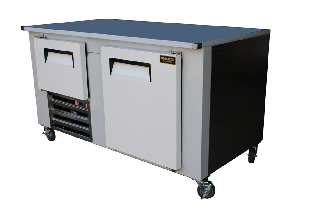 Cooltech CTR-60LBF 1-1/2 Door Low Boy Worktop Freezer 60” - Top Restaurant Supplies - Worktop Freezer - Cooltech