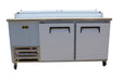 New Cooltech CTR-67PT 2 Door Refrigerated Pizza Prep Table 67” - Top Restaurant Supplies - Pizza Prep Table - Cooltech