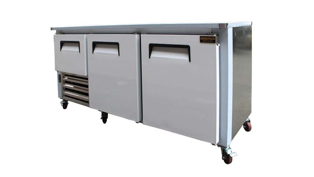 Cooltech CTR-84LBF 2-1/2 Door Low Boy Worktop Freezer 84” - Top Restaurant Supplies - Worktop Freezer - Cooltech