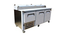 Cooltech CTR-72PT 2-1/2 Door Refrigerated Pizza Prep Table 72” - Top Restaurant Supplies - Pizza Prep Table - Cooltech