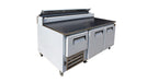 COOLTECH CTR-72PTT Custom 2-1/2 Door Refrigerated Pizza Prep Table 72” - Top Restaurant Supplies - Refrigerated Pizza Prep Table - Cooltech