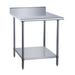 DCSTW-3024B Stainless Steel Work Table with Backsplash - 24 in. Wide