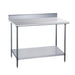 DCSTW-3048B Stainless Steel Work Table with Backsplash - 48 in. Wide