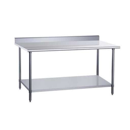 DCSTW-3060B Stainless Steel Work Table with Backsplash - 60 in. Wide