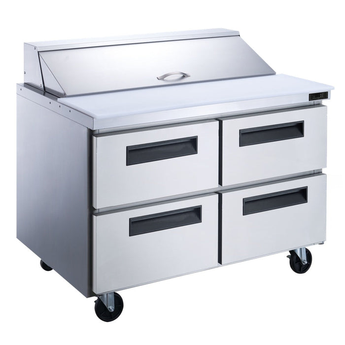 DUKERS 4-Drawer Mega Top Commercial Food Prep Table Refrigerator | DSP48-18M-D4 - Call for pricing