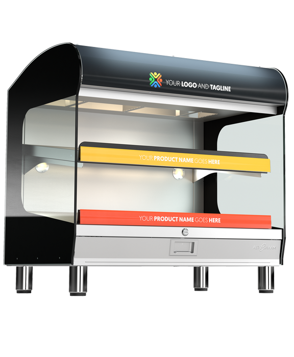 HSM-36-2S-CT Countertop Heated Shelf Merchandiser Empty