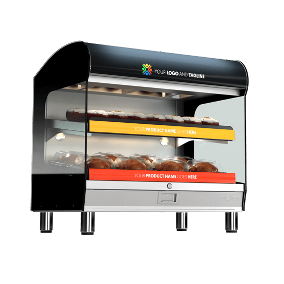 HSM-36-2S-CT Countertop Heated Shelf Merchandiser Empty