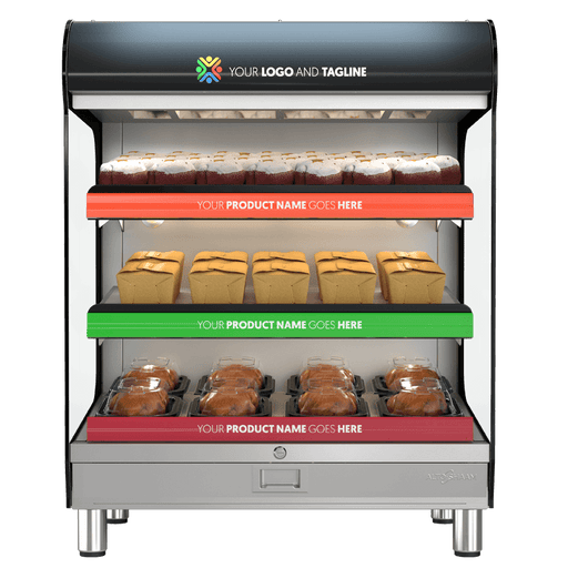 HSM-36-3S-CT Countertop Heated Shelf Merchandiser Empty
