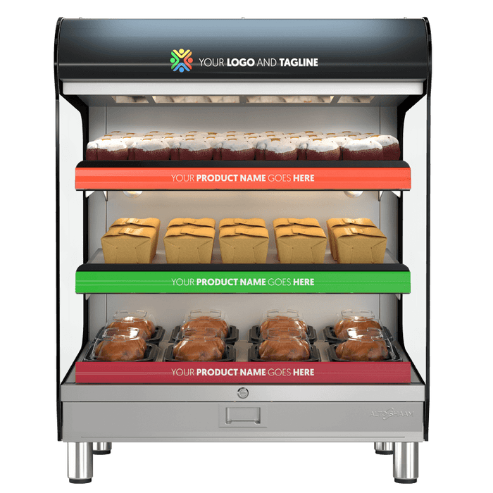 HSM-36-3S-CT Countertop Heated Shelf Merchandiser Empty