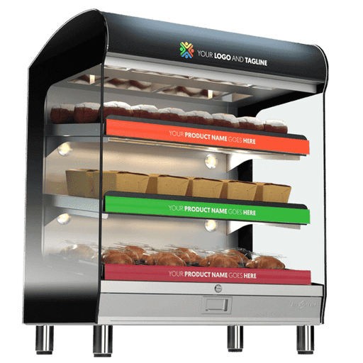 HSM-36-3S-CT Countertop Heated Shelf Merchandiser Full