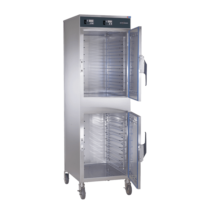 1000-UP Double Compartment Holding Cabinet Door Open