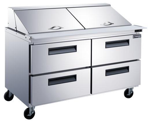 DSP60-24M-D4 4-Drawer Mega Top Commercial Food Prep Table Refrigerator | DSP60-24M-D4 - Call for pricing - Top Restaurant Supplies - Megatop Prep Table - Dukers