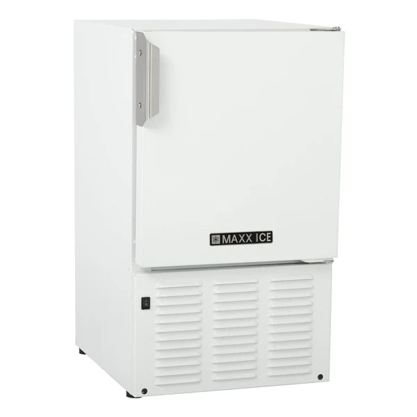 Máquina para hacer hielo marino compacta Maxx Ice MMAR25W / Máquina para hacer hielo para barcos o vehículos recreativos - Color blanco
