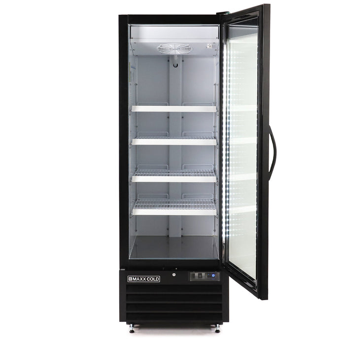 Maxx Cold MXGDM-30FBHC 27” Glass Door Merchandiser Freezer, Large Storage Capacity, Single Doo - Top Restaurant Supplies