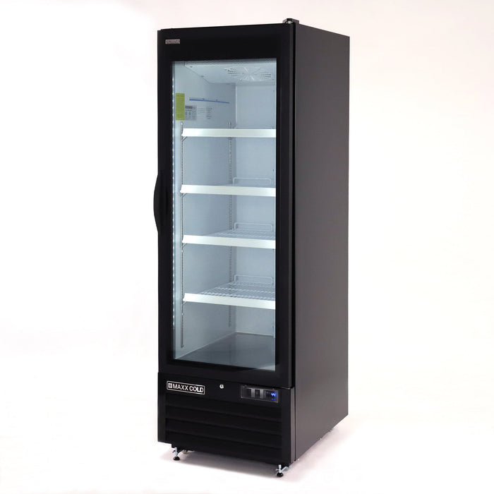 Maxx Cold MXGDM-30RBHC 27" Glass Door Merchandiser Refrigerator, Large Storage Capacity, Single Door - Top Restaurant Supplies
