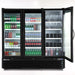 Maxx Cold MXGDM-73RBHC 81" Glass Door Merchandiser Refrigerator, Large Storage Capacity, Triple Door - Top Restaurant Supplies