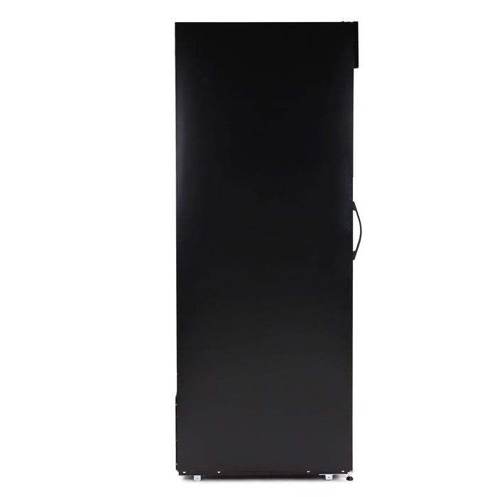 Maxx Cold MXM2-36RBHC Narrow Width Glass Door Merchandiser Refrigerator, Double Door, Black - Top Restaurant Supplies