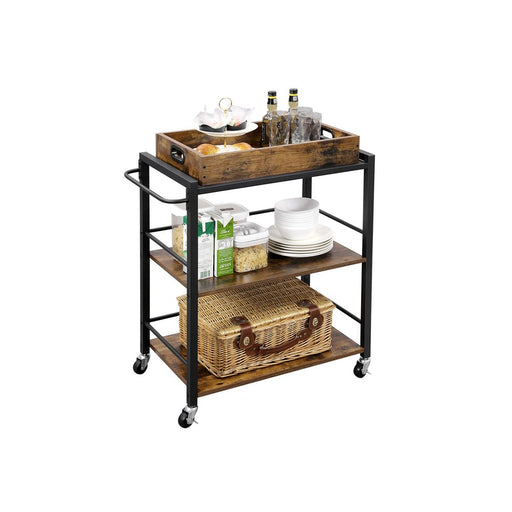 VASAGLE Serving Cart with Removable Tray - Top Restaurant Supplies