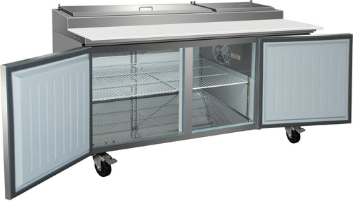 Valpro VPP71-HC Pizza Counter 71″  Two-Door Pizza Prep Table Refrigerator - Top Restaurant Supplies