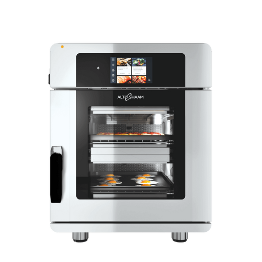 Vector H2H Multi-Cook Oven front view with pizza and eggs