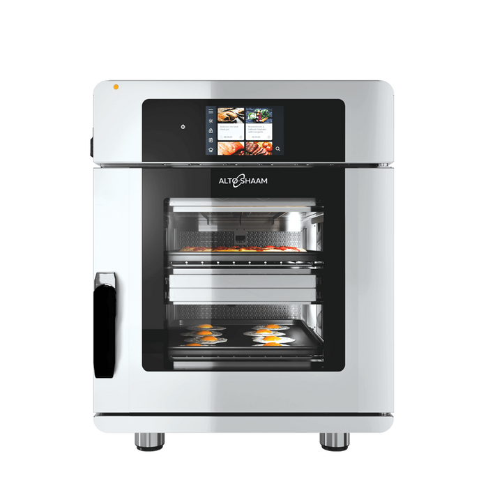 Vector H2H Multi-Cook Oven front view with pizza and eggs