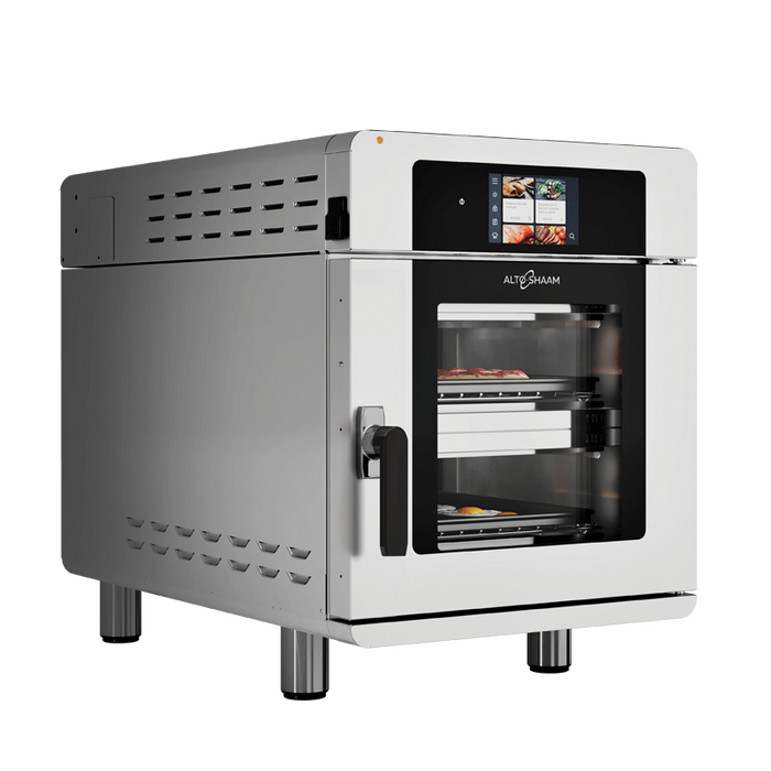 Vector VMC2-H2 Multi-Cook Oven quarter view with pizza and eggs