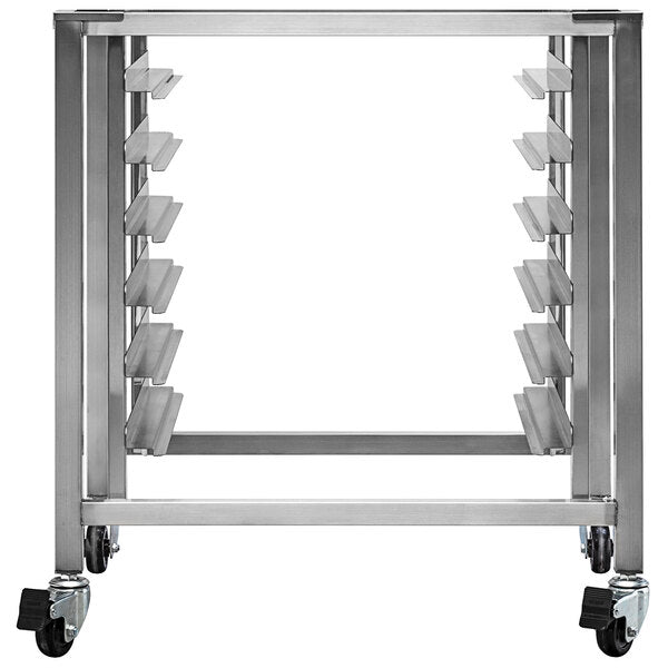 Soporte de acero inoxidable con ruedas para hornos de convección de una sola plataforma de las series E27, E28 y E31 Moffat USSK2731U Turbofan