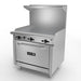 Asber AER-G36-36-H-NG 36" Natural Gas Restaurant Range with Oven and 36" Full Griddle - 102,000 BTU - Top Restaurant Supplies