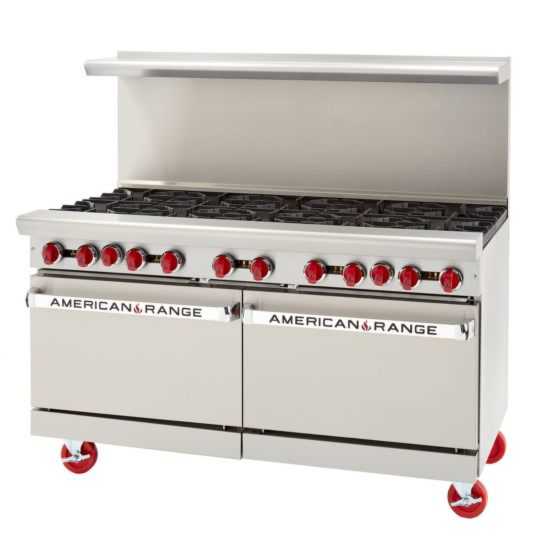 American Range AR-10-NG 60" 10 Burner Natural Gas Commercial Range - 390,000 BTU - Top Restaurant Supplies - Commercial Gas Range - American Range