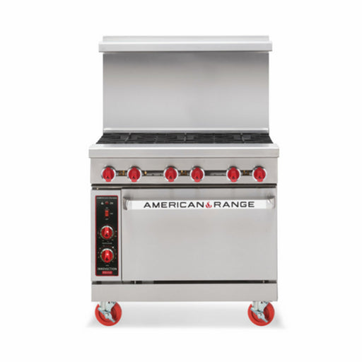 American Range AR-36G-C-NG 36" W Stainless Steel Convection Oven Base Natural Gas Restaurant Range - 90,000 BTU - Top Restaurant Supplies - Convection Oven - Gas - American Range