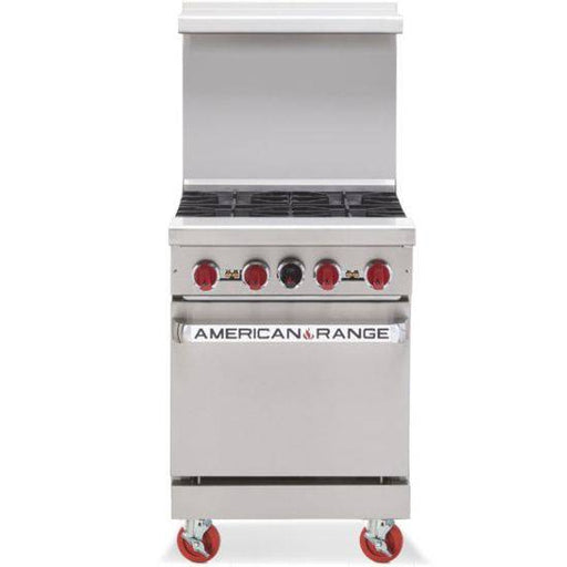 American Range AR-4 NG 24" 4 Burner Natural Gas Commercial Range - 155,000 BTU - Top Restaurant Supplies