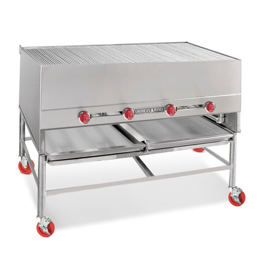 American Range AHS-4827 27" D Natural Gas Floor Model Horizontal Broiler - 160,000 BTU - Top Restaurant Supplies - Manual Griddle - Natural Gas - American Range