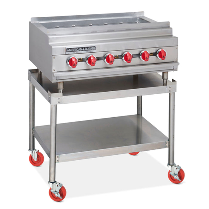 American Range ARKB-60 60" W Natural Gas Countertop Shish Kebob Broiler - 300,000 BTU - Top Restaurant Supplies - Natural Gas Charbroiler - American Range