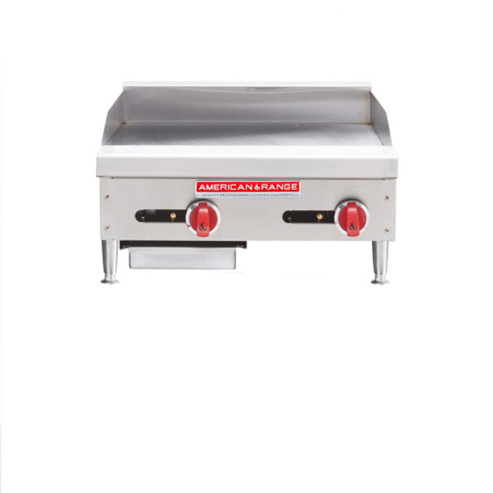 American Range ARMG-36-NG 36 Stainless Steel Countertop Natural Gas Griddle - 90,000 BTU - Top Restaurant Supplies - Natural Gas Griddle - American Range